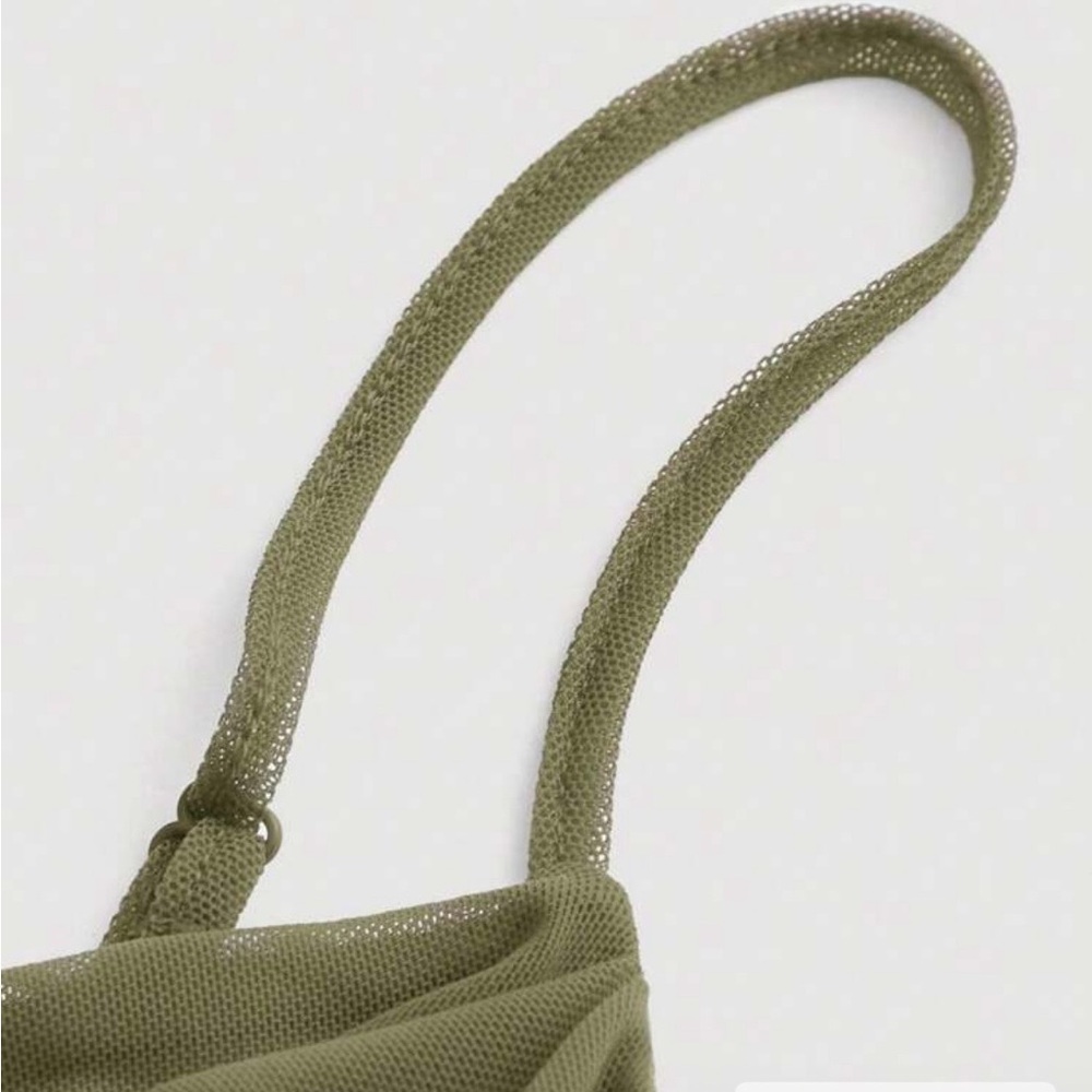 SHEIN Olive Green Ruched Mini Dress - Picture 4 of 4